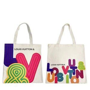 Louis Vuitton Novelty Canvas Eco Tote Bag Shenzhen Exhibition